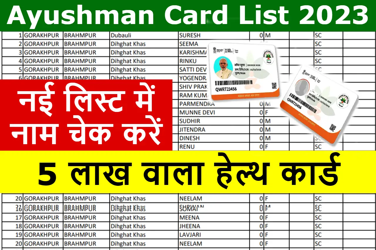 Ayushman Card List 2023