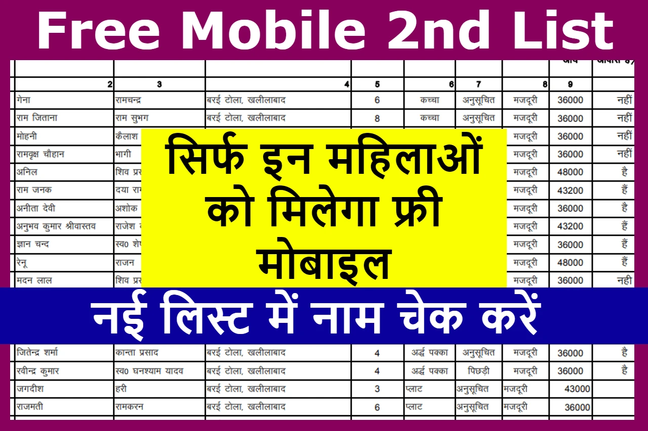 Free Mobile 2nd List 2023
